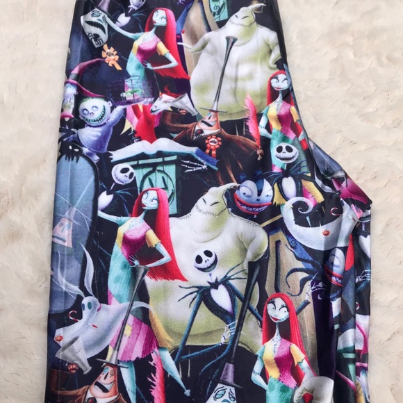 NWT Jack Sally Skellington Silky Leggings - Picture 4 of 5